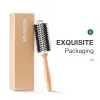 Tools Mr.Green Boar Brestles Hair Brush Round Styling Curling Roll Hairbrush Natural Wood Detangling Comb For Long Curly eller någon typ