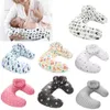 2pcs/Set Baby Nursing Pillows born Breastfeeding Pillow Cotton Feeding Waist Cushion Cuddle Infant U-Shaped Cushion 240308