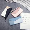 Fashion Color Collision Splicing Long Wallet Ladies Clutch Bag Female Simple Large Capacity Zipper Money Clip 032124