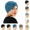女性イスラム教徒のビーズヒジャーブターバンインナーキャップ癌化学ハットビーニーボンネットヘアロスヘッドスカーフイスラムヘッドラップカバーヘッドウェア