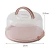 Bouteilles de stockage 8inch Pie Cake Carrier avec couvercle Donuts Muffin Tarte Cookie Dessert Keeper Stand pour pique-nique Cupcake Fruits Camping