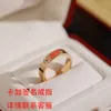 screw carter rings nail titanium steel signature ring Womens Network Fashion Red Colorless Jewelry Personality Ring LM0D