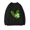 Women's Hoodies Lucky Retro Sweatshirt Clover Sweater St Patricks Day Women Pattys Shamrock Pullover Outfits