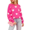 女性のセーター女性グラフィッククルネックスウェットシャツY2K美的ヴィンテージバレンタインデイ特大の長袖プルオーバーセーター