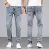 Jeans pour hommes Pantalons de cowboy pour hommes Élastique pour hommes avec poches Pantalon droit Stretch Original 2024 Coréen Automne Haute Qualité Élégant