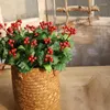 Dekorative Blumen, Weihnachtsdekoration, 7 Stück/Bündel, künstliche Beeren, Simulation, Blumenstrauß, Früchte, Zuhause, gefälschte Pflanzen