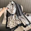 Scarves 2024 Silk Shawls 180 90cm Design Foulard Female Large Stoles Hijab Women's Headscarf Bag Echarpe Wraps