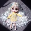 ICY DBS Blyth doll white dark skin joint body glassy matte face Can Changed Makeup and Dress DIY special 16 bjd 240307