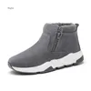 HBP Non-Marque Pas Cher Automne et Hiver Nouveaux Hommes Bottes Légères Fermeture Éclair Chaussures Décontractées En Plein Air Style Sportif Bottes Courtes Pour Hommes En Gros