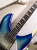 Cuerdas Guitarra eléctrica semi hueca azul Chapa de arce flameado