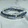 ارتباط الأساور MG2024 4 مم kiwi jasper lapis lazuli bracelet مجموعة سوار للسيدات مصغرة الأحجار الكريمة معصم مالا مجوهرات