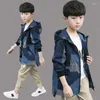 Jackets Kids Jacket Coat For Boys Spring Hooded Windbreak Children Outwear Waterproof Long Style Casual Sports Camouflage
