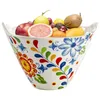 Bols Bol de fruits moderne Boîte à lunch pliable Salade Nouilles Vaisselle Couverts Porcelaine pour la cuisine décorative