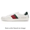 Wholesale Fashion Women Mens Designer Casual Shoes White Calfskin Leather Black Gold Green and Red Platform Flat Sneakers Sports Trainers Big Size 35-46