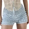 Shorts pour femmes Femmes Dentelle Trim Couches Volants Bloomers Mignon Lolita Citrouille Pantalon Pettipants Streetwear