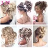 Perruques synthétiques LiangMo Mariée Désordre Gros Chignon Bouclé Chignon avec Clips De Peigne En Queue De Cheveux Couverture Queue De Cheval Synthétique Naturel Faux Cheveux 240329