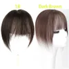 7cmx8cm Human Hair Toppers for Women Clip in Topper med 3D Air Bangs hårstycken för mild håravfall Volym täckning Grått hår 240314