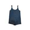 Kobiety Jumpsuits Rompers Designer Early Spring Nowy produkt Trójkąt Trójkąt na szyję Umyj pojedynczy wiek kieszonkowy Pasek na ramię One Piece Denim Shorts For Women NU7