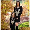 Family Matching Outfits Christmas Day Mother And Daughter Clothes Long Sleeve Deer Head Dress Mom Baby Drop Delivery Kids Maternity C Dhbo4