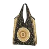 Storage Bags Recycling Vintage Bohemian Floral Turkish Carpet Shopping Bag Women Tote Portable Antique Persian Style Grocery Shopper