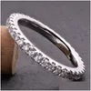 Anelli 925 Sterling Sier Perfect Eternal Bridal Band Shiny Colorf Sona Stone Anello di fidanzamento Women039S Jewelry4599387 Drop Delivery Je Dhzmc