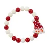 Łańcuch kolorowy świąteczny bałwan z koralikami Bransoletka 2023 Nowa moda biżuteria słodka urocza bransoletka dla dziewczyny24