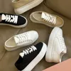 Canvas Shoes Designer Casual Shoes Thick Sole Lace-Up Solid Color Shoe Women Ny Spring Summer Platform Sneakers Alfabet Foam Sole 6cm Canvas Shoe Top Quality