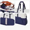 Sacs Wilson 2023 Roland Garros Navy Navy 46pcs Bag de raquette de tennis Super Tour Nylon Large Sac de tennis pour 5 raquettes avec deux compartiments