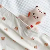 韓国生まれの春秋の赤ちゃんの快適さdoudou blanklet cildrens quilt cover four Seasons swaddle 240304