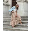 2023 Summer Fashion Mesh Cake Skirt Women A-Line Gauze Long Skirt Dress 935{1F4E