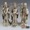 Estatuetas decorativas tibet prata adorno doméstico figura mítica da china três imortais estátua fengshui-riqueza deus longevidade boa