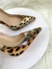 Boots Heelgoo Sexy Femmes Leopard Patent Pointy Toe High Heel Chaussures pour fête 8cm 10cm 12cm Célébrité Stiletto Pumps Plus taille 3346