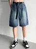 Kvinnors shorts s-5xl hög midja shorts kvinnor denim retro y2k sommar pojkvän streetwear cool enkel koreansk stil all-match leisure modec243128