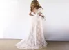 Robe de mariée Boho en dentelle, col en V, manches courtes, robe de plage, dos nu, sur mesure, ALine, 2021, 4943420