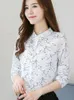 Women's Blouses Fashion Woman Blouse 2024 Long Sleeve Shirt Fall Floral Elegant And Youth Korean Clothes For Women