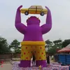 Outdoor Activities Promotional Customized Outdoor 8m 26ft Giant Activity black Inflatable Kingkong Gorilla chimpanzee animal model holding car For advertising1