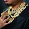 Insamling av must-ha-modeelement för trendiga människor isade ut med Moissanite kubansk halsband unik DIGN 1 Köp