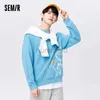 Heren Hoodies Sweatshirts Semir hoodie Herfst Nieuwe Cartoon Konijn Print Herfst Mode Ronde Hals Losse Casual Top Trui 24318