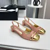 Fashion New Style Luxury Channel Sexy Ballet Robe Sandal Womens Party Hasp Summer Designer Shoes Dance Mens Espadrille Low Sandale Wedding Shoe Mandin avec cadeau de boîte