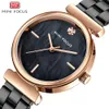 Orologio da donna minimalista e alla moda di marca MINI FOCUS con movimento giapponese, cinturino in acciaio impermeabile 0309L