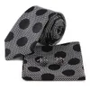 Дизайнерский галстук, комплект шелковых запонок, синий узор, деловой свадебный квадратный шарф {категория}