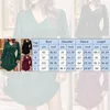 Casual Kleider Elegante Frauen Langarm Kleid Damen Herbst/Winter Einfarbig V-ausschnitt Krawatte Taille Kurze Weibliche Streetwear