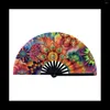 Party Decoration Folding Fan Handheld Nylon Cloth Foldable Hand Chinese Festival Craft Favors