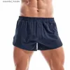 Sous-vêtements pour hommes Boxer Shorts coton fendu côté Ultra Shorts décontracté sommeil Bot pyjamas caleçons salon maison vêtements de nuit C24318