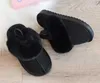 HBP Não-Marca de Couro Crianças Casa Chinelos Inverno Quente Sapatos de Algodão Crianças Deslizamento em Flats Fur Slides Designers Chinelos Peludos para Meninos Meninas