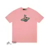 Viviane Westwood Men's Spray Orb T-shirt Duyou Vivienne West Wood T-shirt marka odzieży Mężczyźni Kobiety letnia koszulka z literami bawełna 898