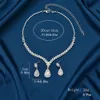 Fashionable Chinese Style Water Diamond Necklace Bracelet Earrings Set for Women