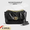 Black for women in 2024 grid chain high-end and stylish hand-held one small square factory outlet sale