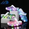 HBP Non-Brand Hot Summer New Children Fashion Cartoon Outdoor Holes Sandals Lightweight Non Slip Flat Flashing Lights for Kids