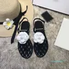 Chaneles Sandals High quality Shoes Women Flat Slippers Stylish Lambskin Camellia Flower Causal Thong Classic Slipper Designer Luxury Fashion Summer Outdoors Poo